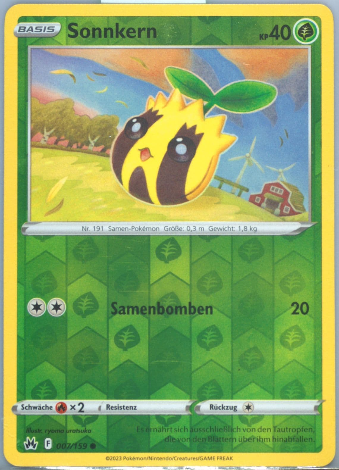Sonnkern-Reverse Foil German (007) 2023 Pokemon Sword and Shield Crown Zenith