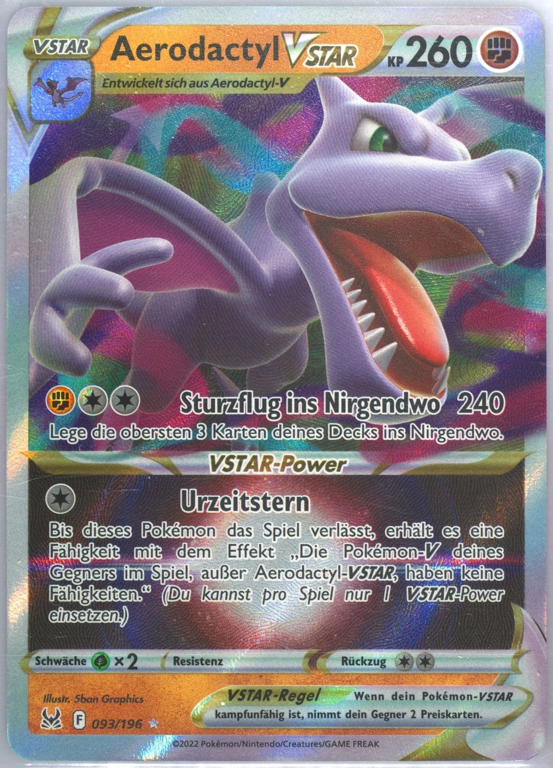 Aerodactyl Vstar German (093) 2022 Pokemon Sword & Shield Lost Origin