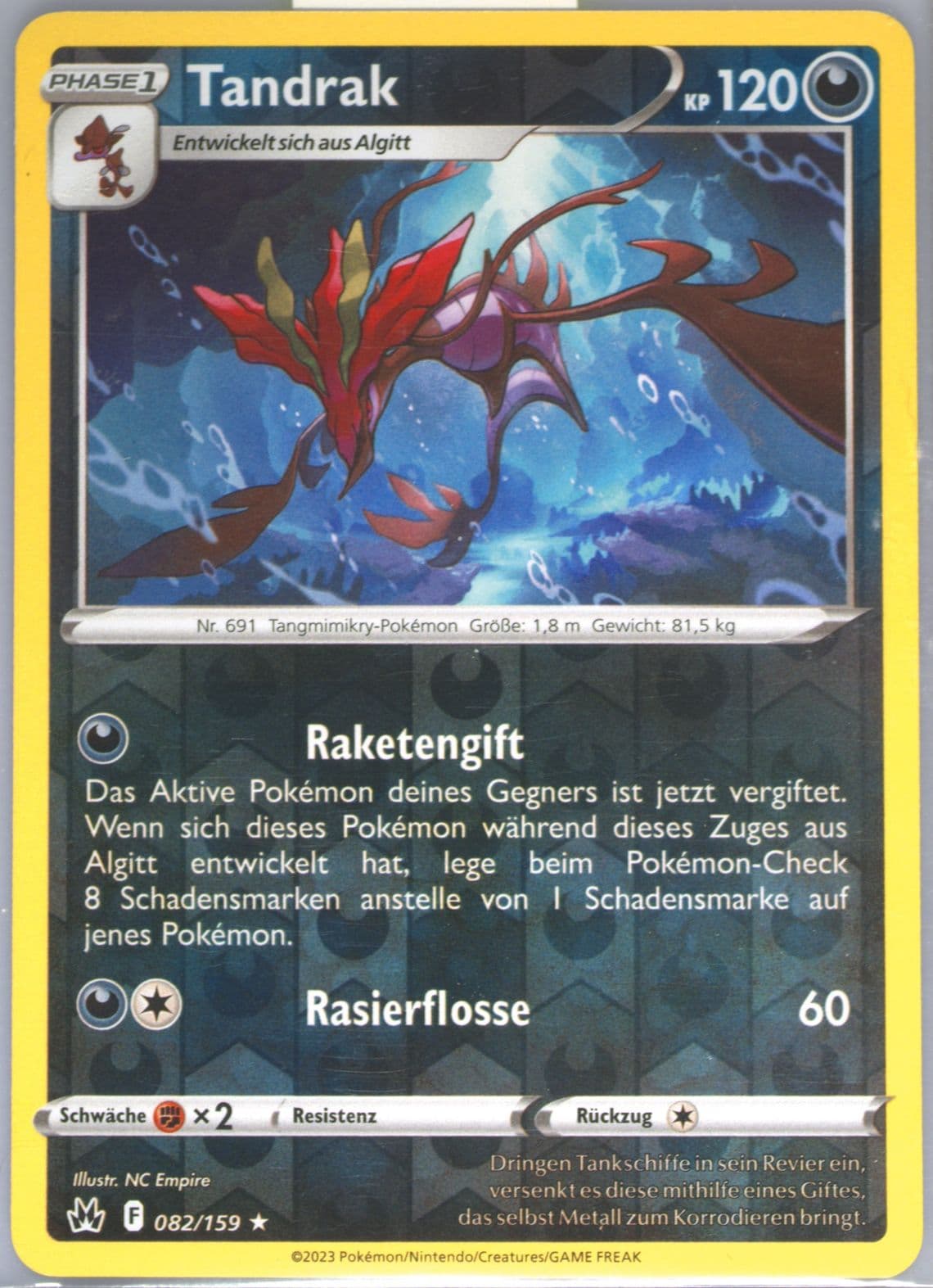 Tandrak-Reverse Foil German (082) 2023 Pokemon Sword and Shield Crown Zenith