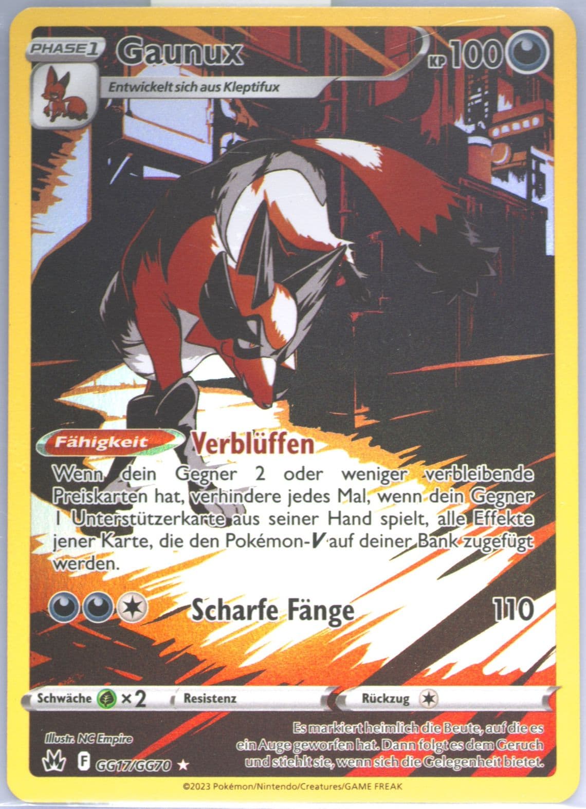 Full Art/Gaunux German (GG17) 2023 Pokemon Sword and Shield Crown Zenith