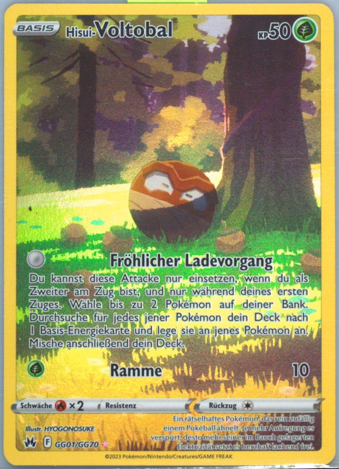 Full Art/Hisui-Voltobal German (GG01) 2023 Pokemon Sword and Shield Crown Zenith