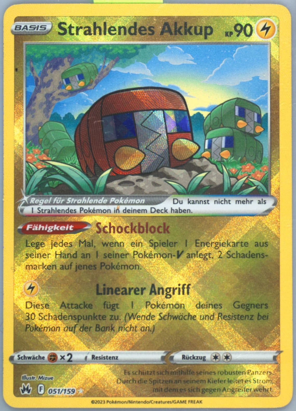 Strahlendes Akkup German (051) 2023 Pokemon Sword and Shield Crown Zenith