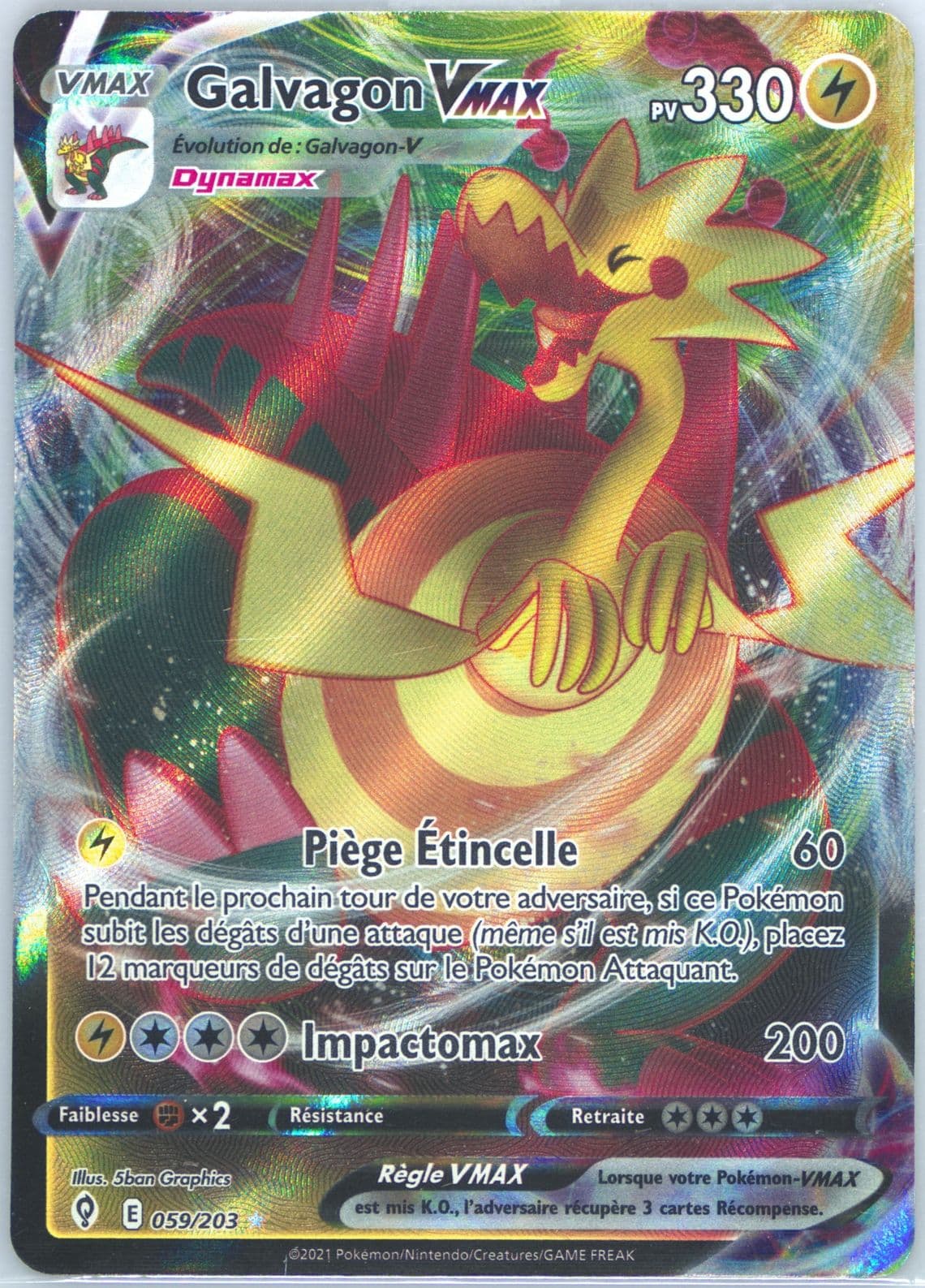 Full Art/Galvagon Vmax French (059) 2021 Pokemon Sword & Shield Evolving Skies