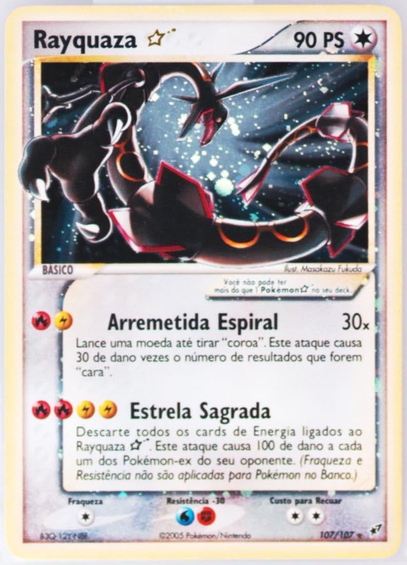 Rayquaza-Holo Portuguese-Gold Star (107) 2005 Pokemon EX Deoxys