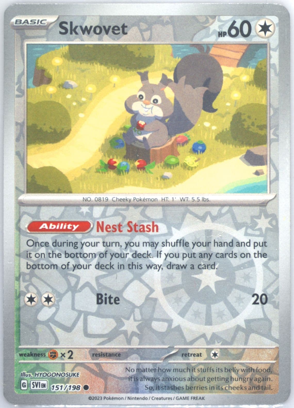 Skwovet Reverse Holo (151) 2023 Pokemon Svi EN-Scarlet & Violet