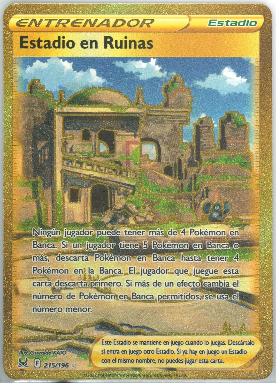 Full Art/Estadio EN Ruinas Spanish-Secret (215) 2022 Pokemon Sword & Shield Lost Origin
