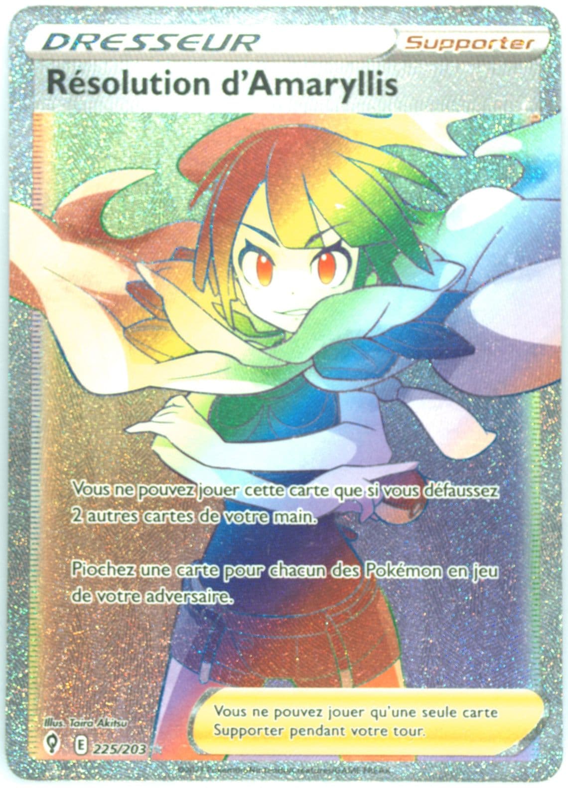 Full Art/Resolution D'Amaryllis French-Secret (225) 2021 Pokemon Sword & Shield Evolving Skies
