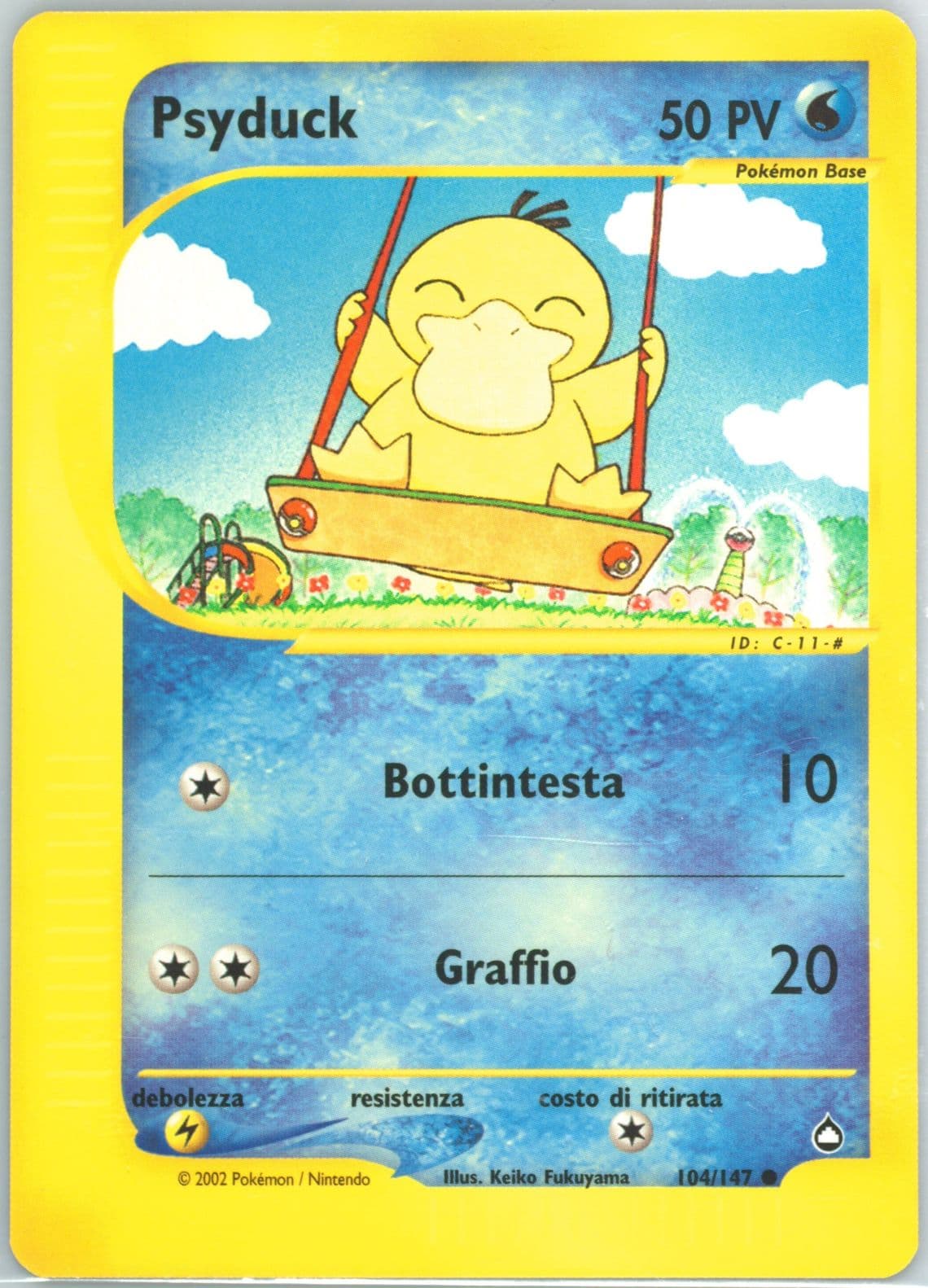 Psyduck Italian (104) 2003 Pokemon Aquapolis