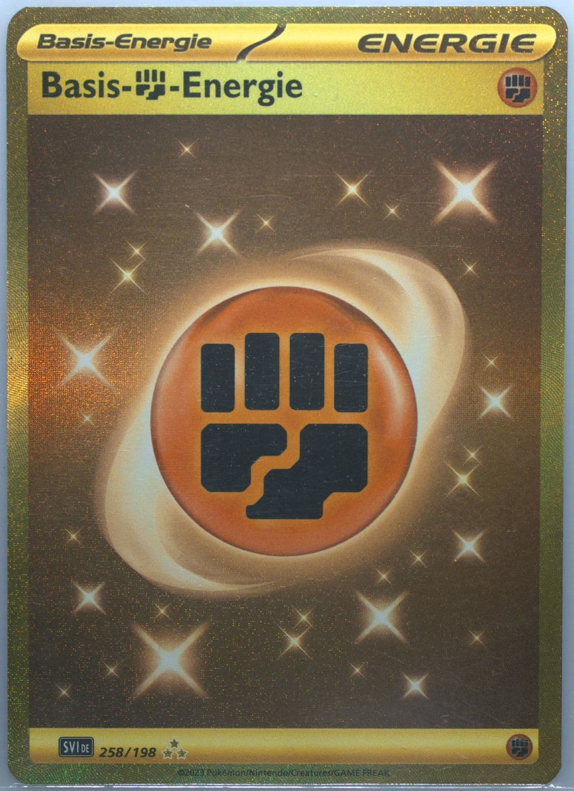 Basic Fighting Energy Hyper Rare (258) 2023 Pokemon German Svi de-Scarlet & Violet