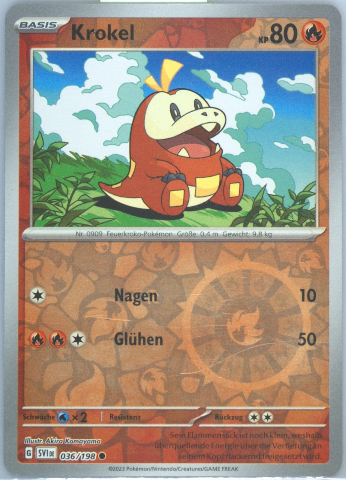 Fuecoco Reverse Holo (036) 2023 Pokemon German Svi de-Scarlet & Violet