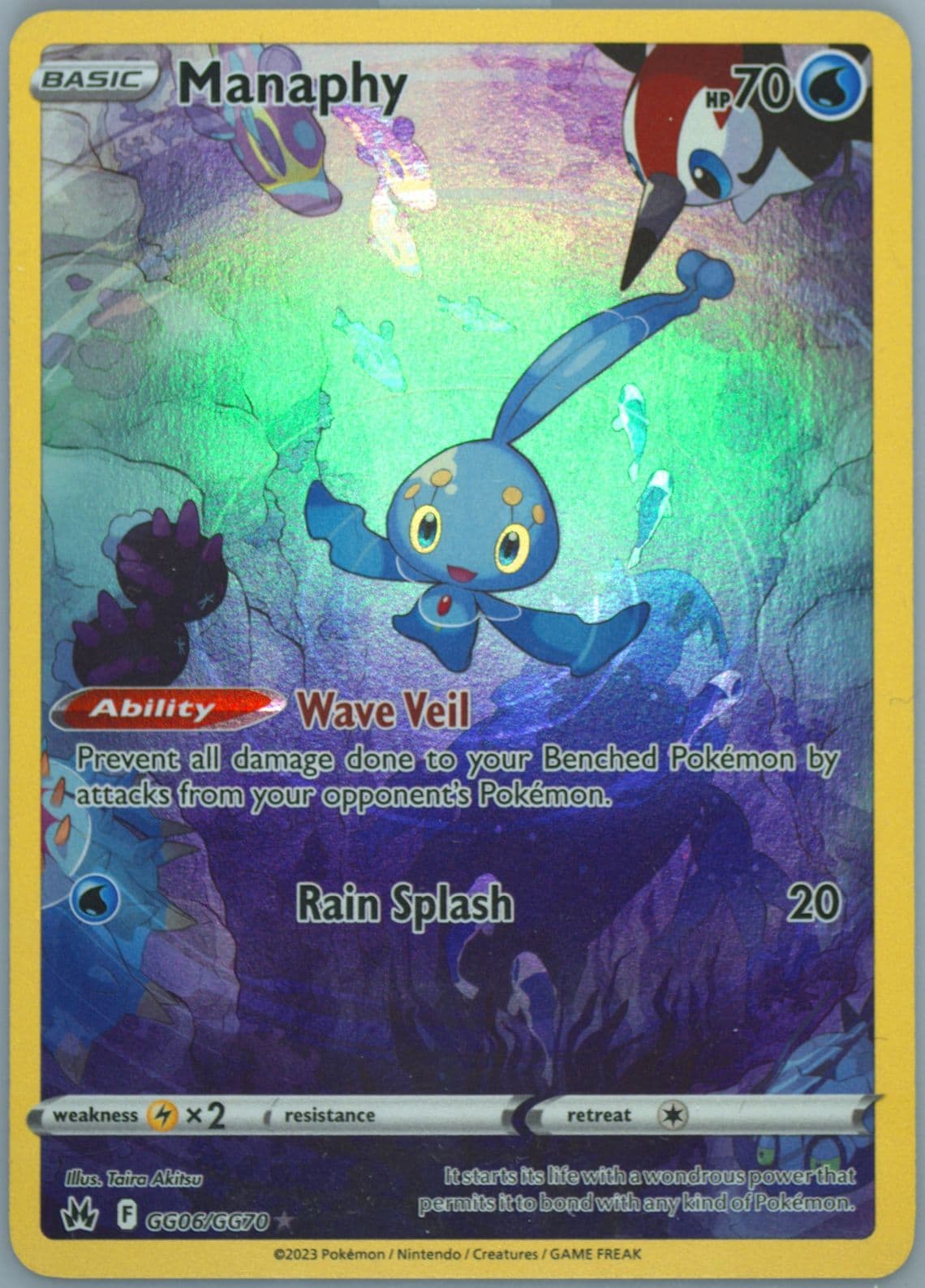Full Art/Manaphy German (GG06) 2023 Pokemon Sword and Shield Crown Zenith