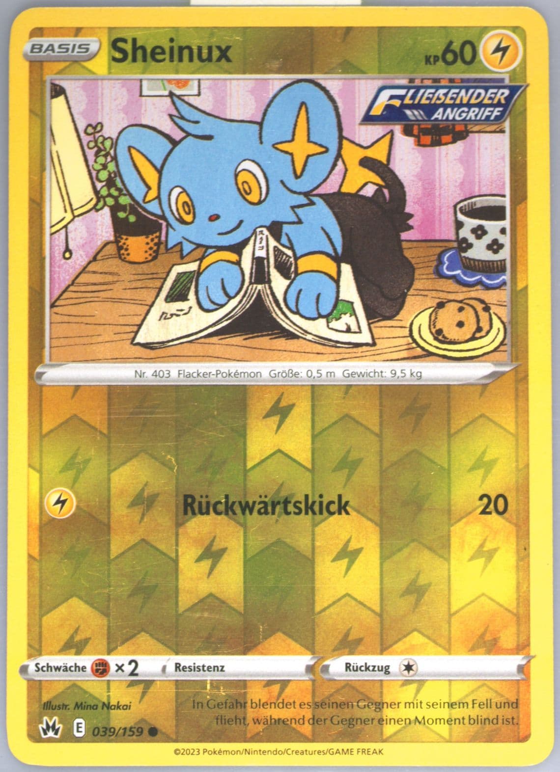 Sheinux-Reverse Foil German (039) 2023 Pokemon Sword and Shield Crown Zenith