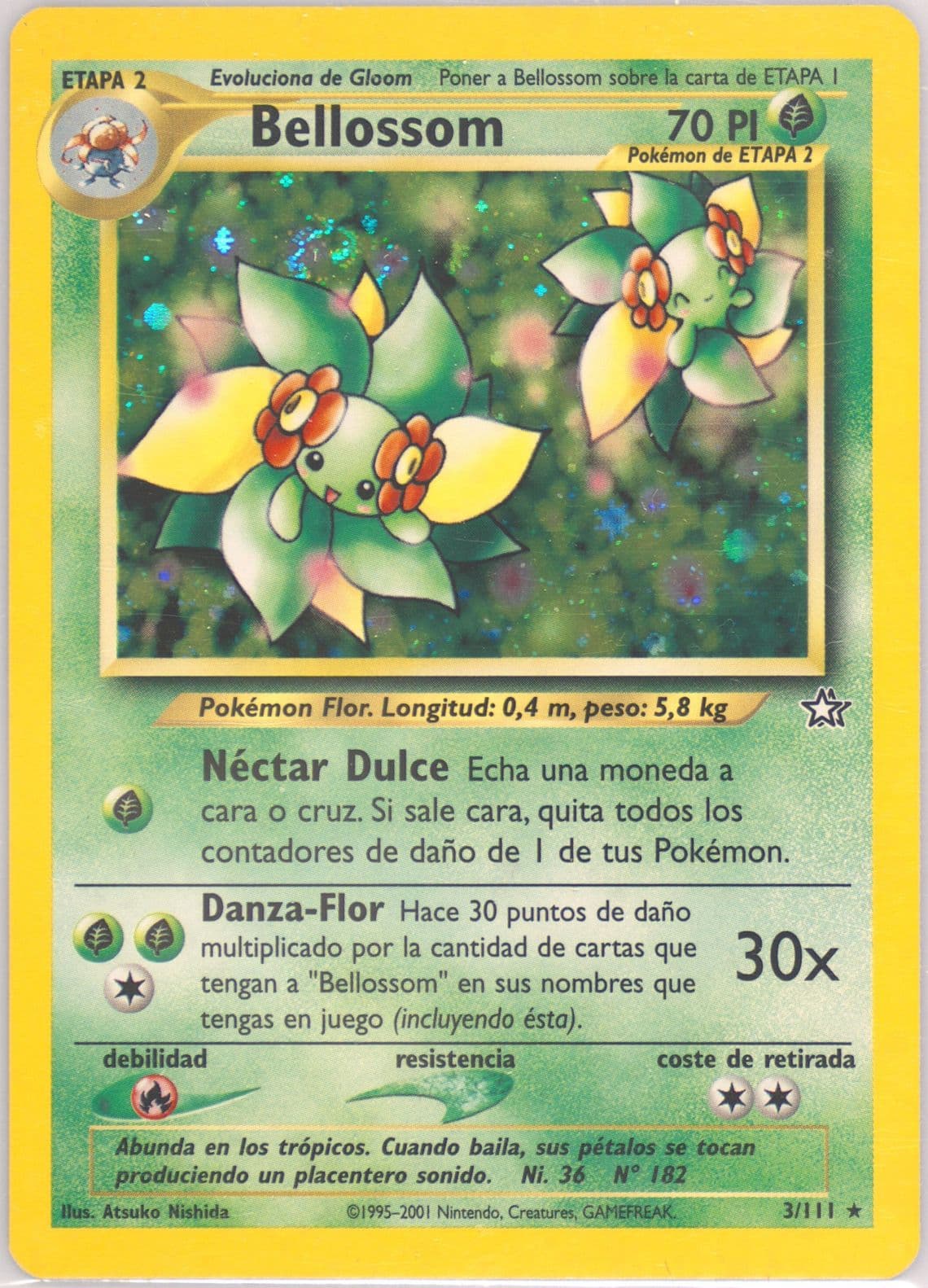 Bellossom-Holo (3) 2001 Pokemon Spanish Neo Genesis