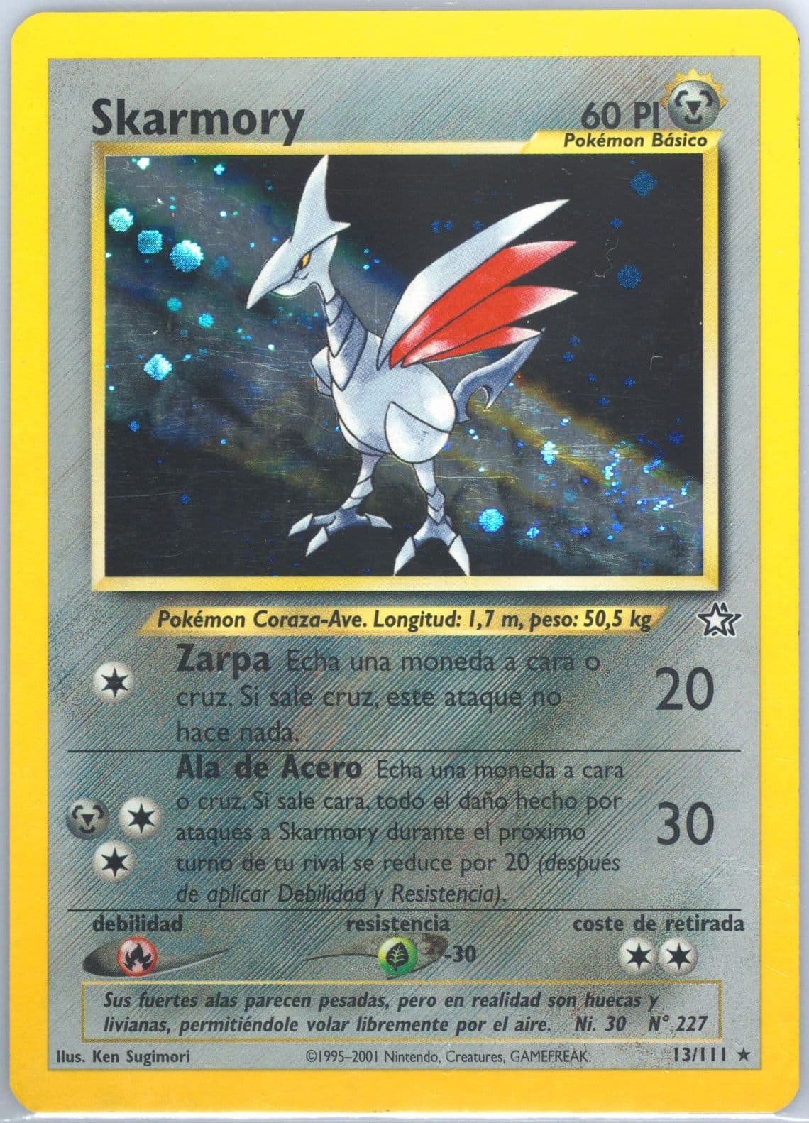 Skarmory-Holo (13) 2001 Pokemon Spanish Neo Genesis