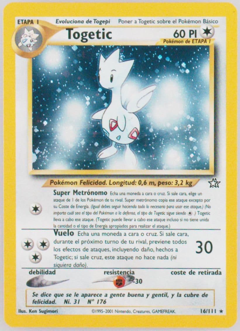 Togetic-Holo (16) 2001 Pokemon Spanish Neo Genesis