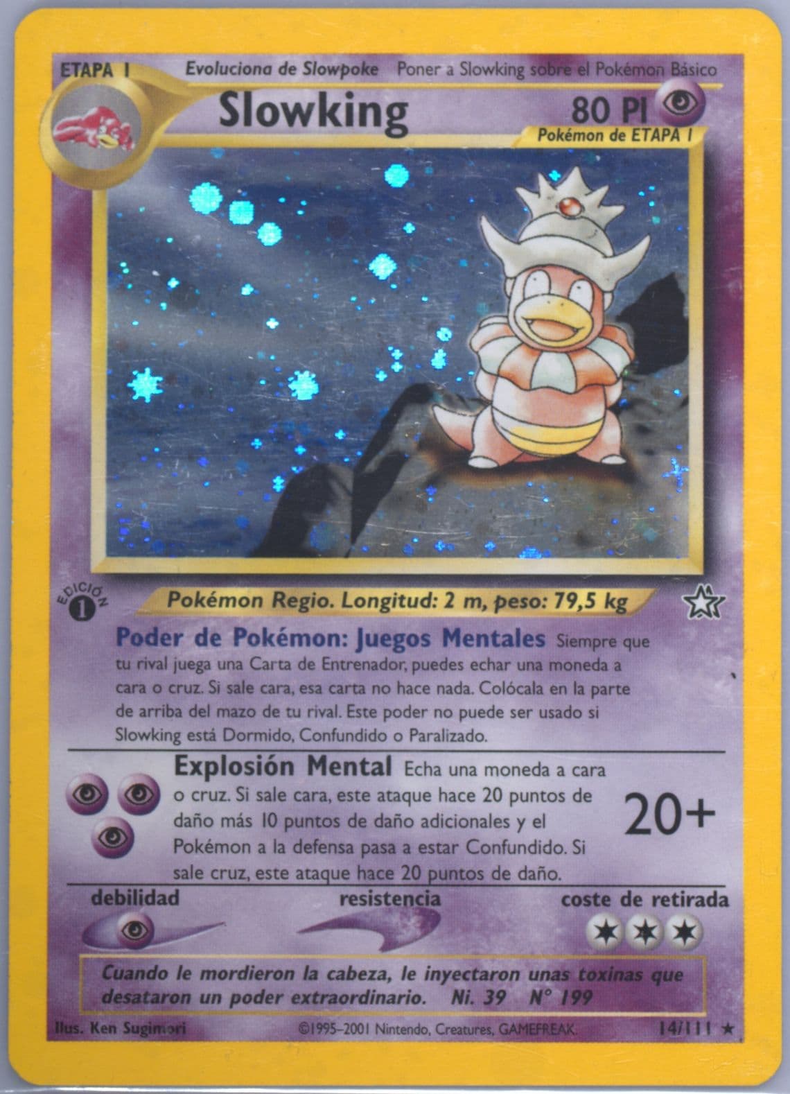 Slowking-Holo 1st Edition (14) 2001 Pokemon Spanish Neo Genesis