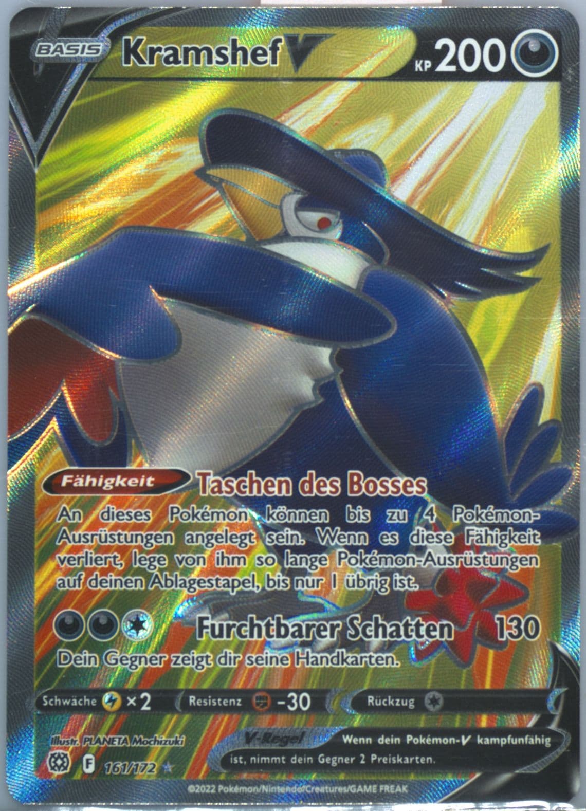 Full Art/Kramshef V German (161) 2022 Pokemon Sword & Shield Brilliant Stars