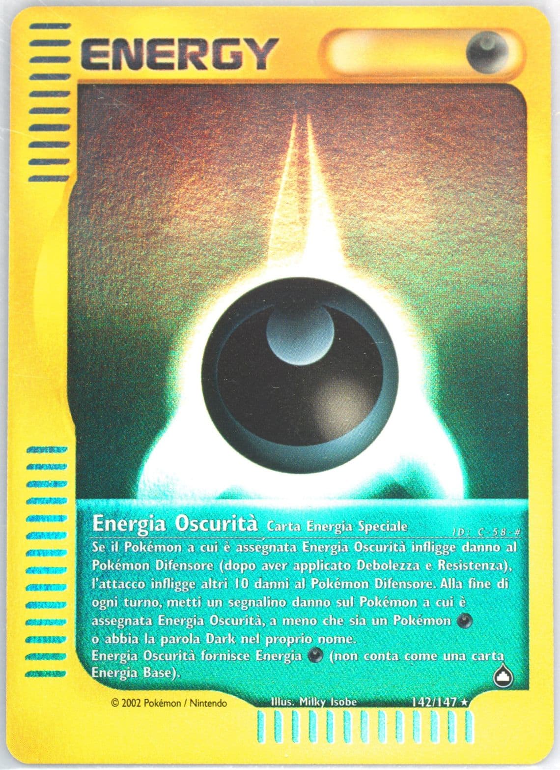 Energia Oscurita-Reverse Foil Italian (142) 2003 Pokemon Aquapolis