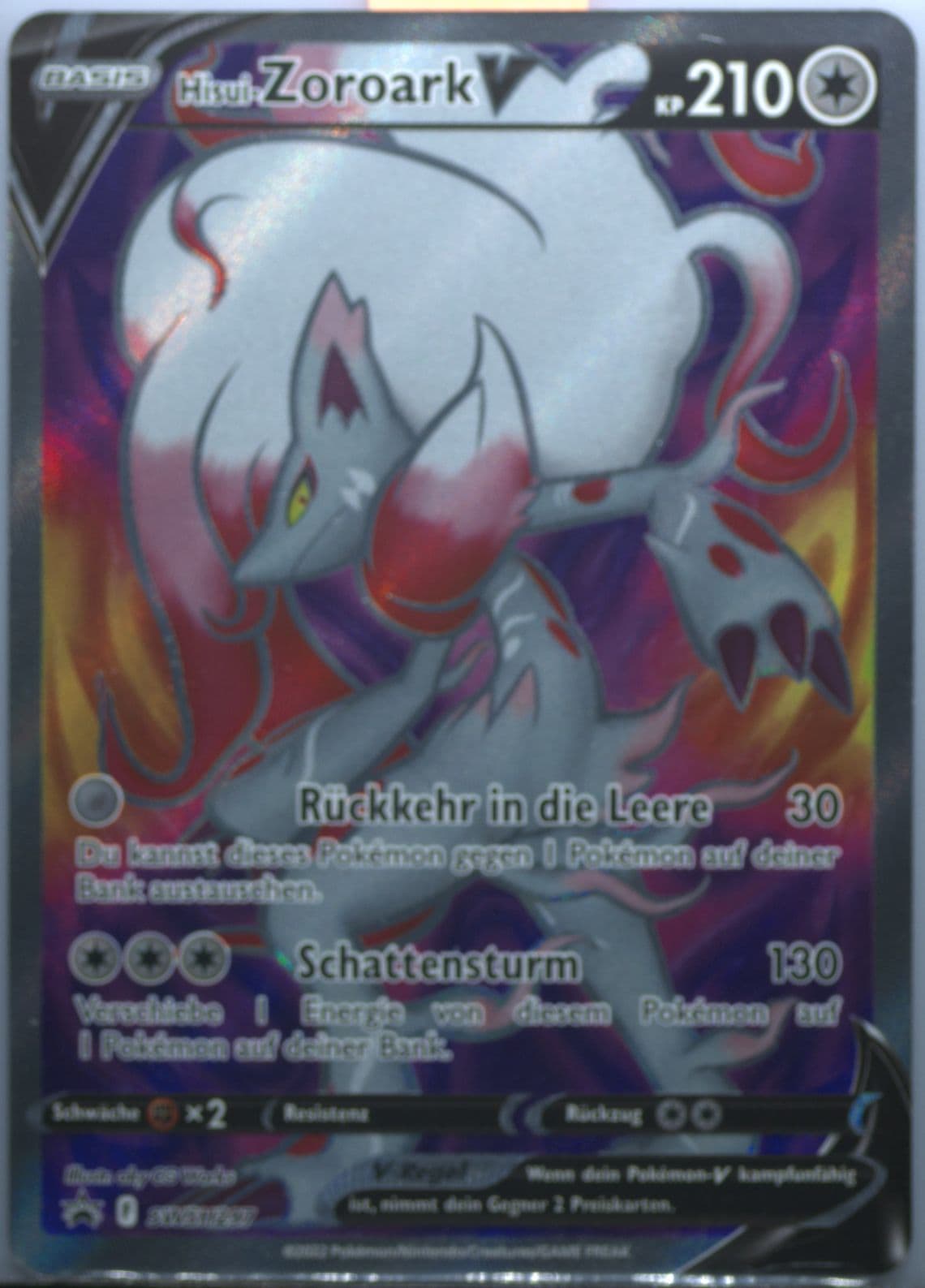 Full Art/Hisuian Zoroark V Hisuian Zoroark Vstar Premium Collection-German (297) 2022 Pokemon Swsh Black Star Promo