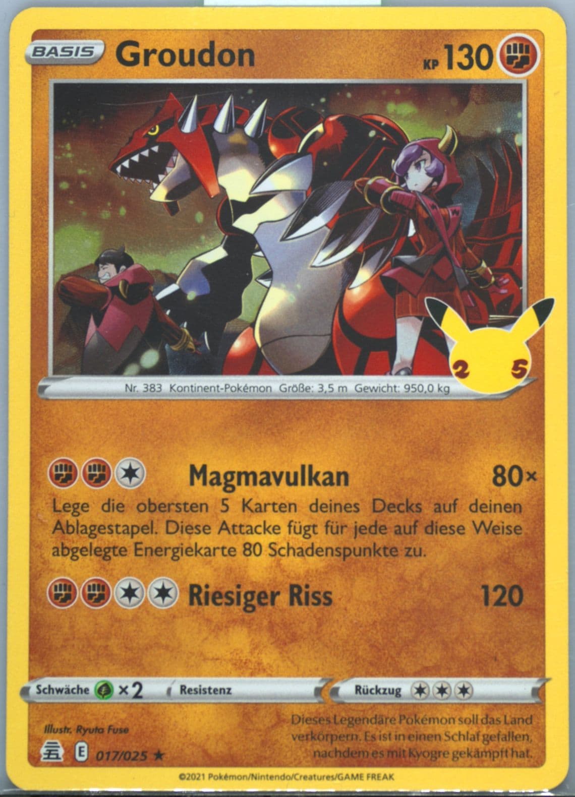 Groudon German (017) 2021 Pokemon Celebrations