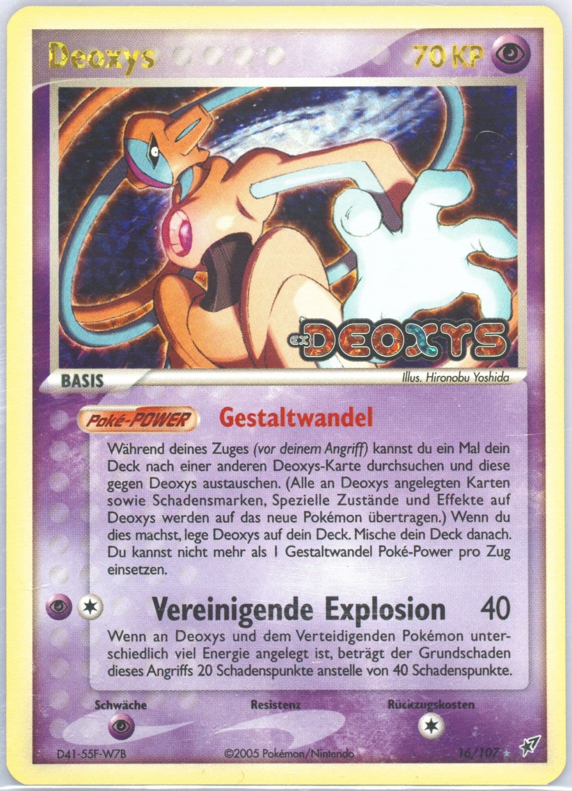 Deoxys-Reverse Foil German (16) 2005 Pokemon EX Deoxys