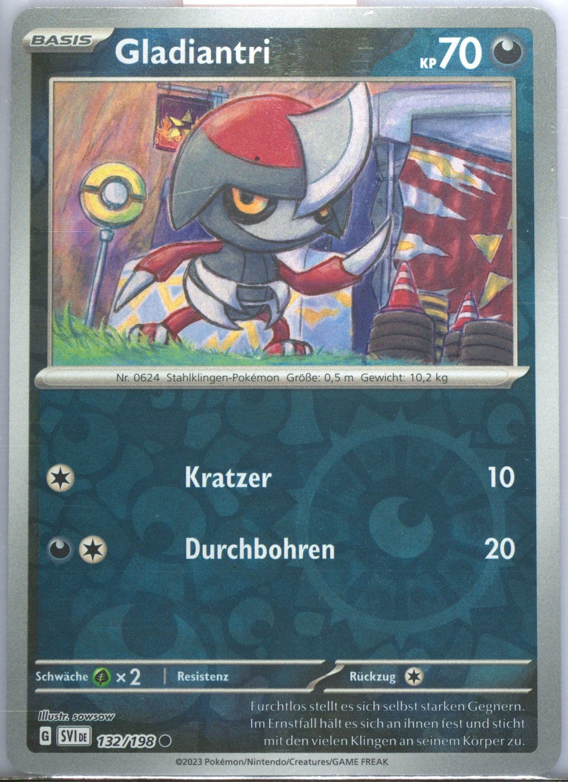 Pawniard Reverse Holo (132) 2023 Pokemon German Svi de-Scarlet & Violet