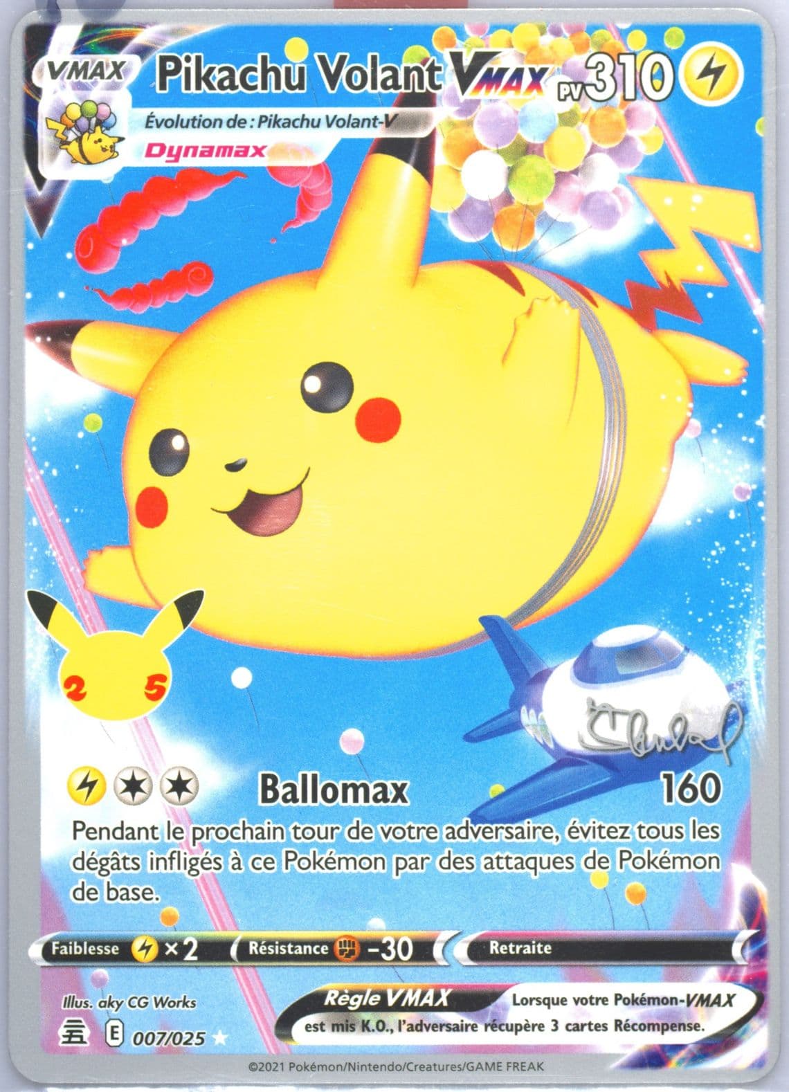 Flying Pikachu Vmax Adp-French (007) 2023 Pokemon 2022 World Championships Deck: Adp
