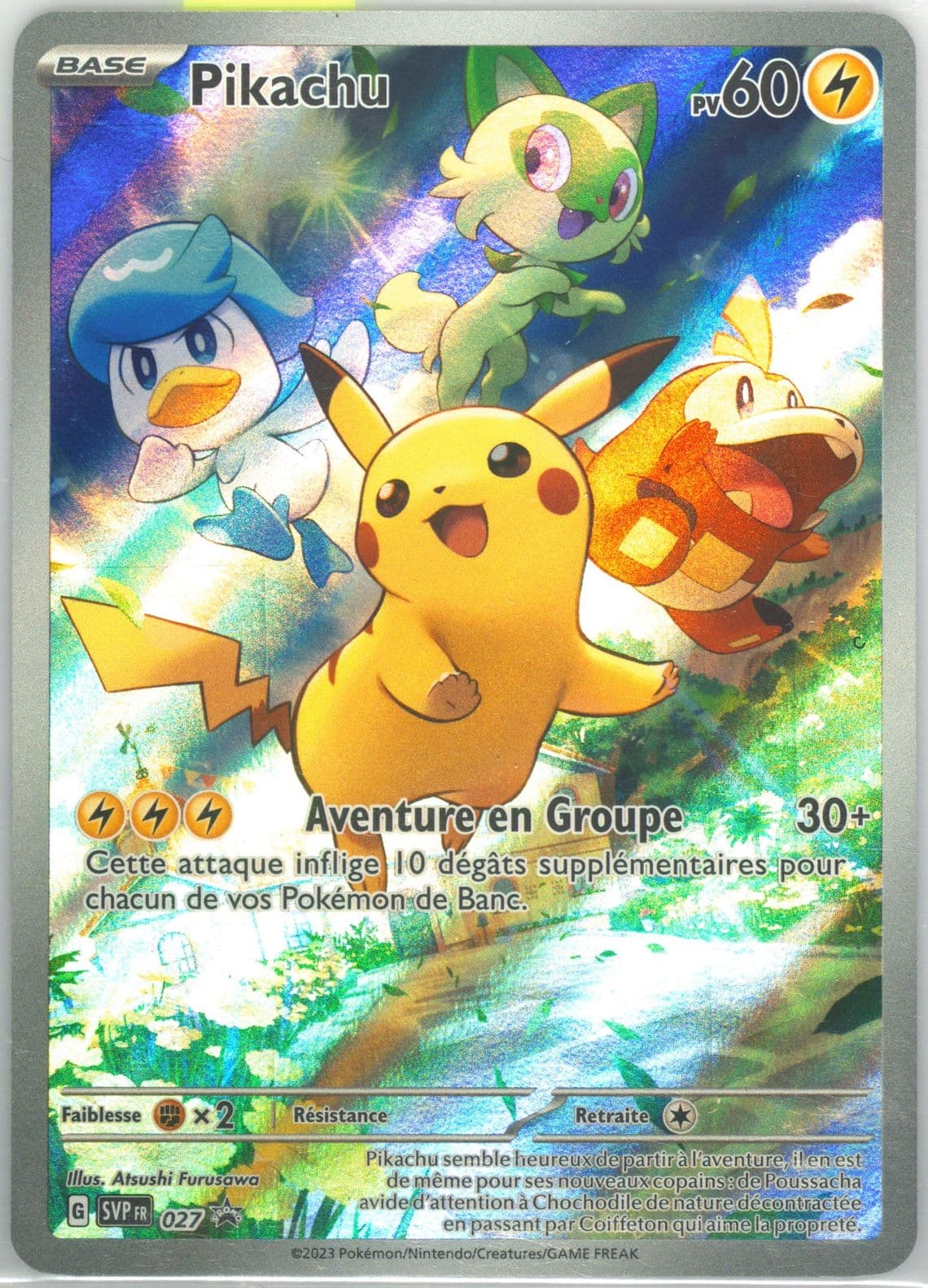 Pikachu Paldea Evolved Elite Trainer Box (027) 2023 Pokemon French Svp FR-SV Black Star Promo