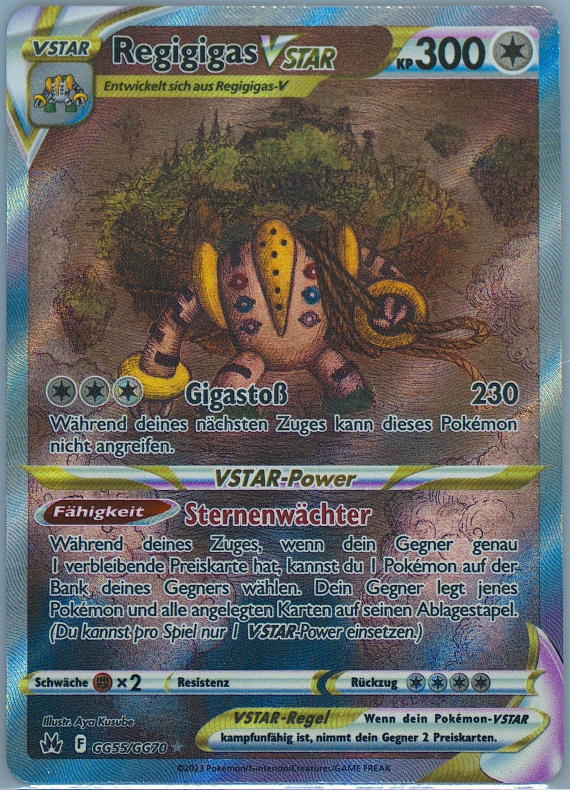 Full Art/Regigigas Vstar German (GG55) 2023 Pokemon Sword and Shield Crown Zenith