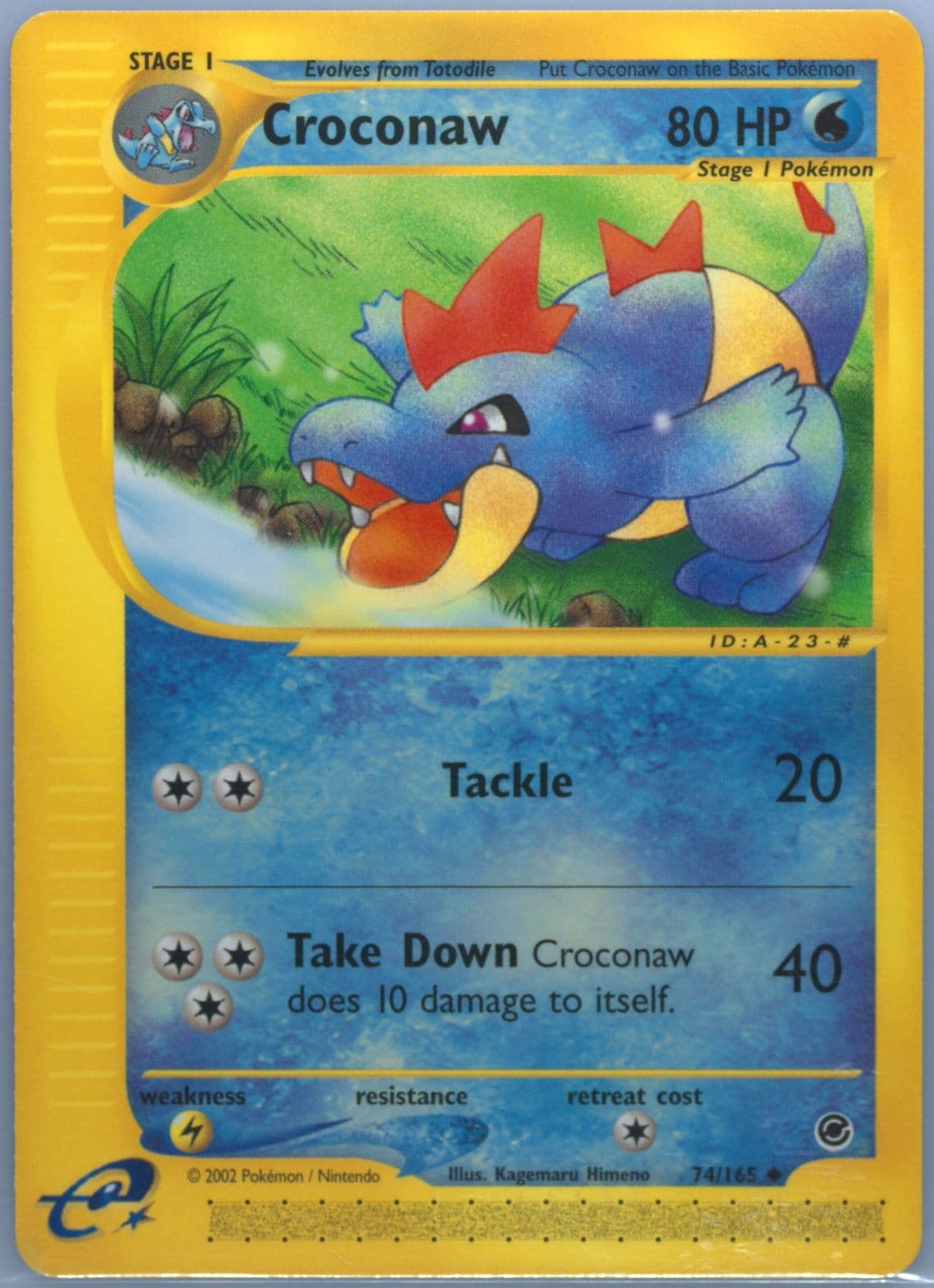 Croconaw (74) 2002 Pokemon Expedition