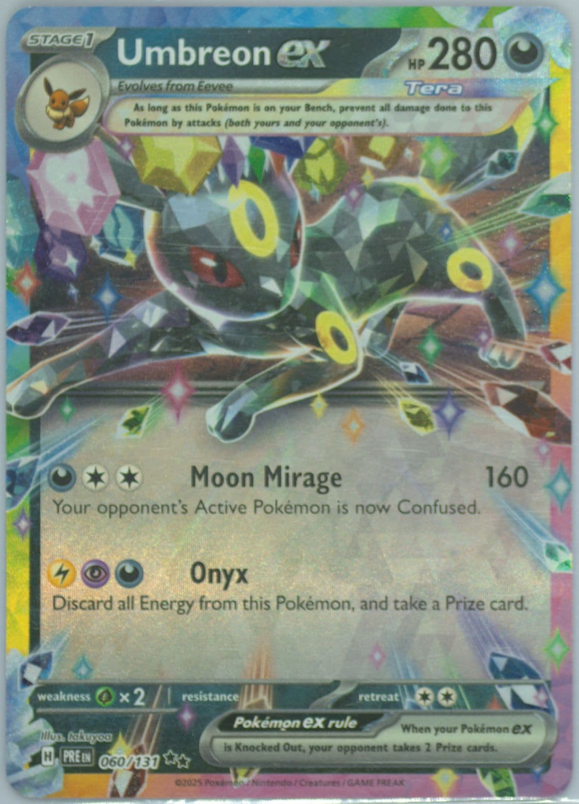 Umbreon EX (060) 2025 Pokemon Pre EN-Prismatic Evolutions