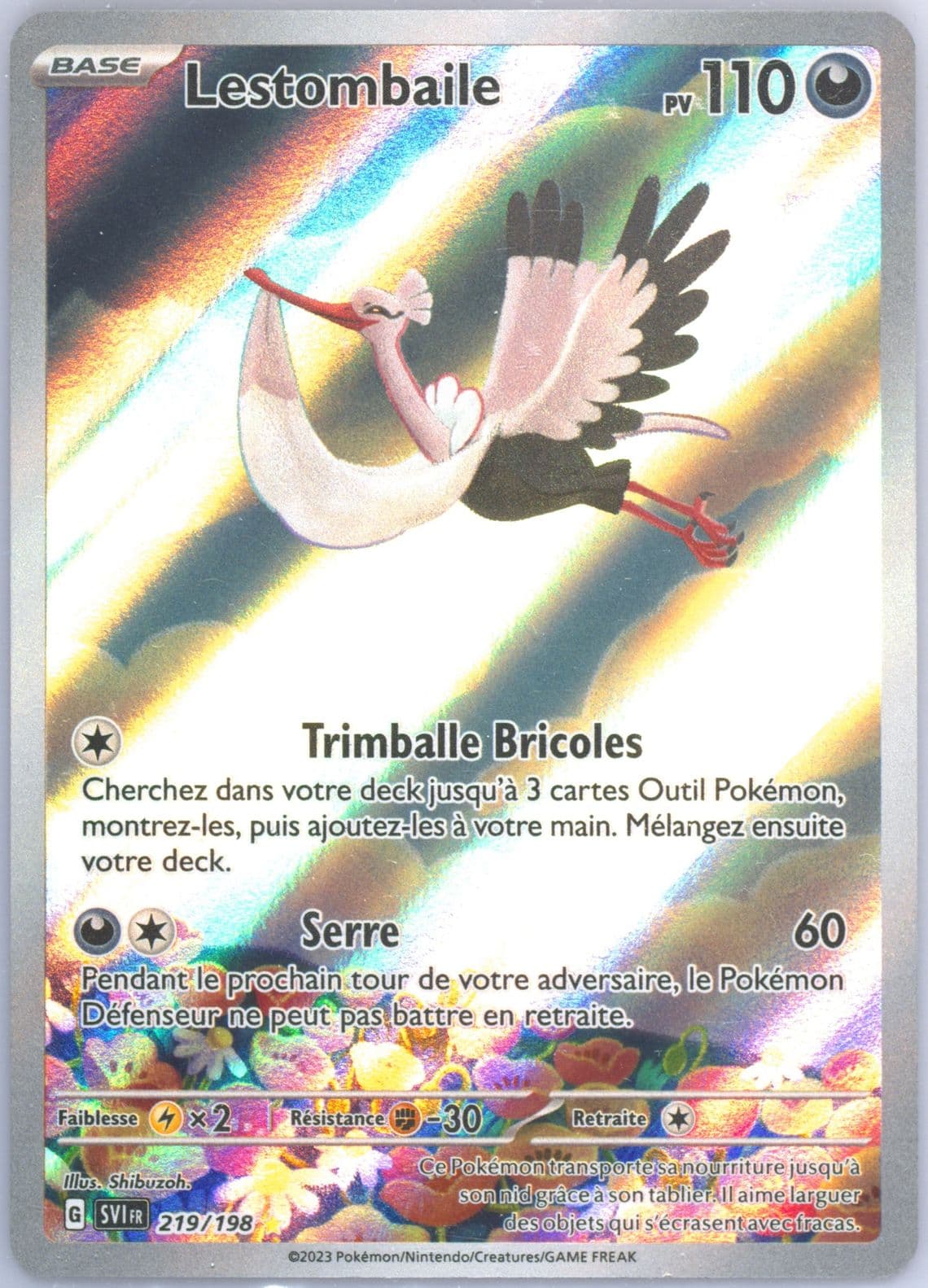 Bombirdier Illustration Rare (219) 2023 Pokemon French Svi FR-Scarlet & Violet