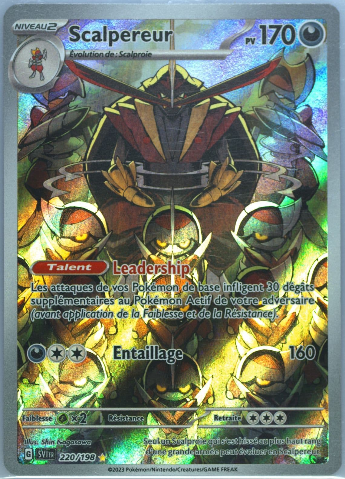 Kingambit Illustration Rare (220) 2023 Pokemon French Svi FR-Scarlet & Violet