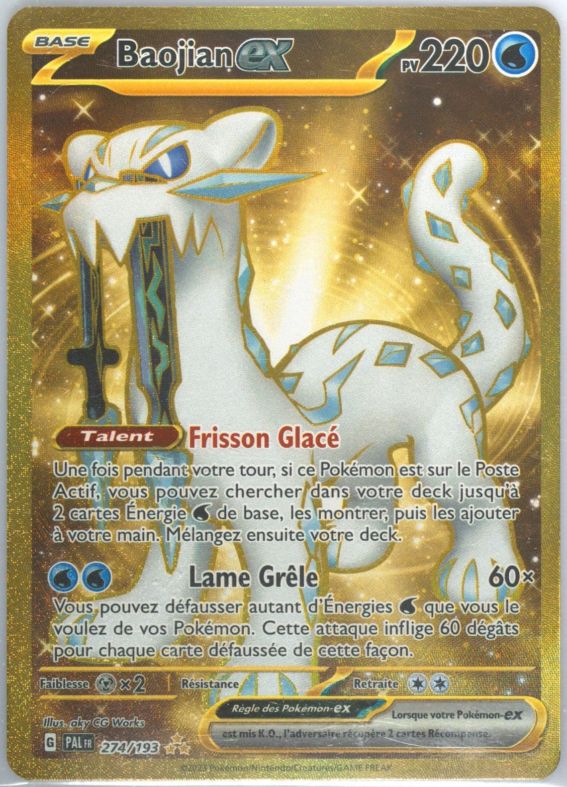 Chien-Pao EX Hyper Rare (274) 2023 Pokemon French Pal FR-Paldea Evolved