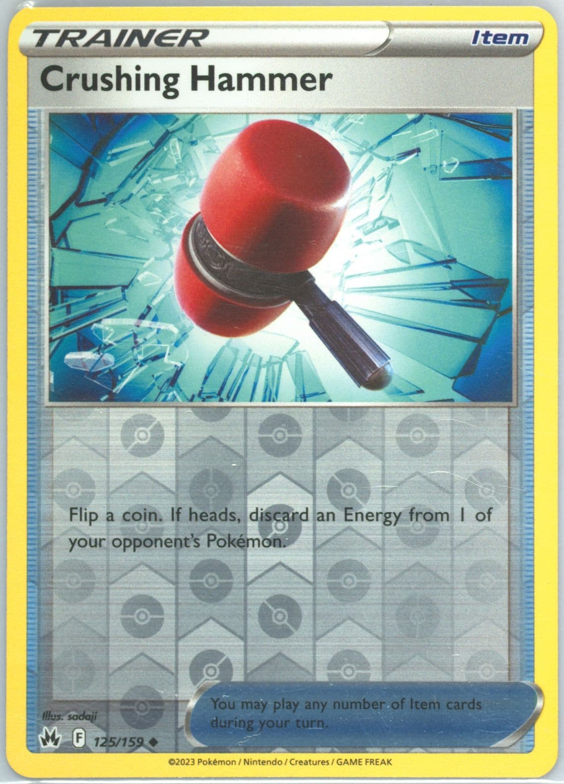 Crushing Hammer-Reverse Foil (125) 2023 Pokemon Sword and Shield Crown Zenith