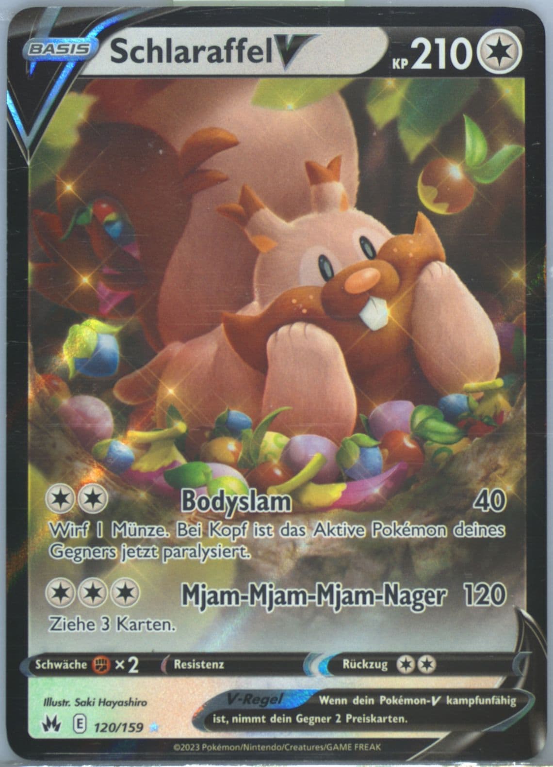 Schlaraffel V German (120) 2023 Pokemon Sword and Shield Crown Zenith