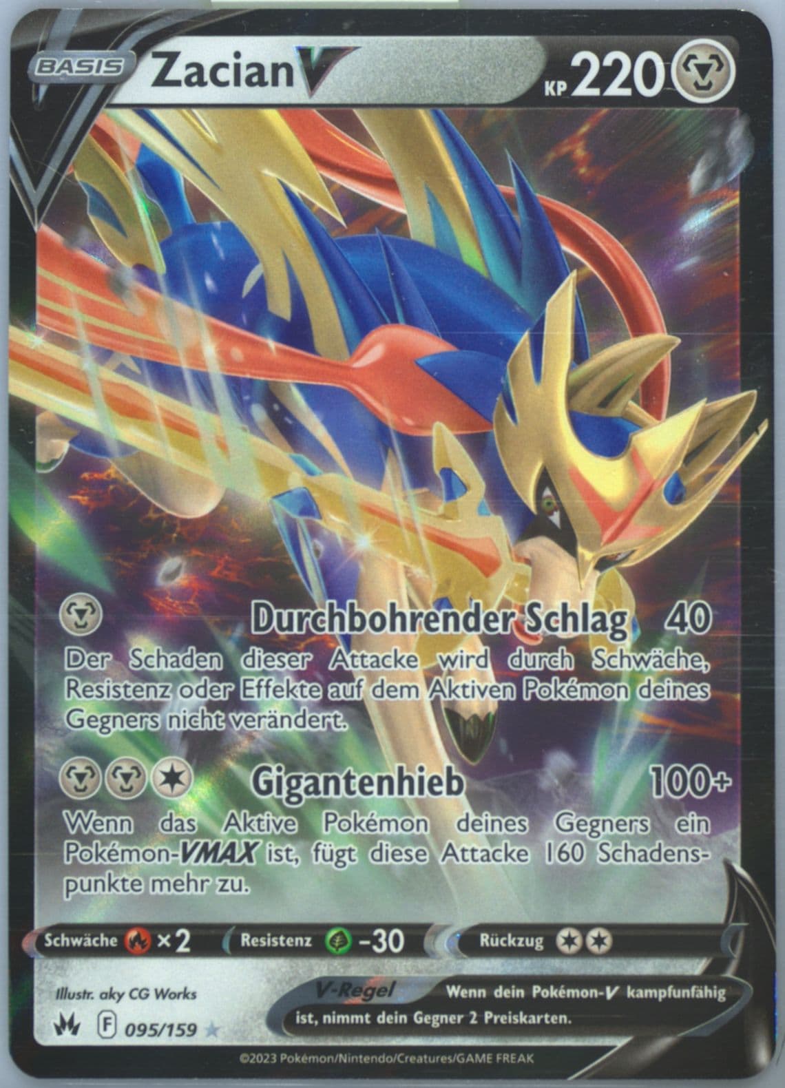 Zacian V German (095) 2023 Pokemon Sword and Shield Crown Zenith