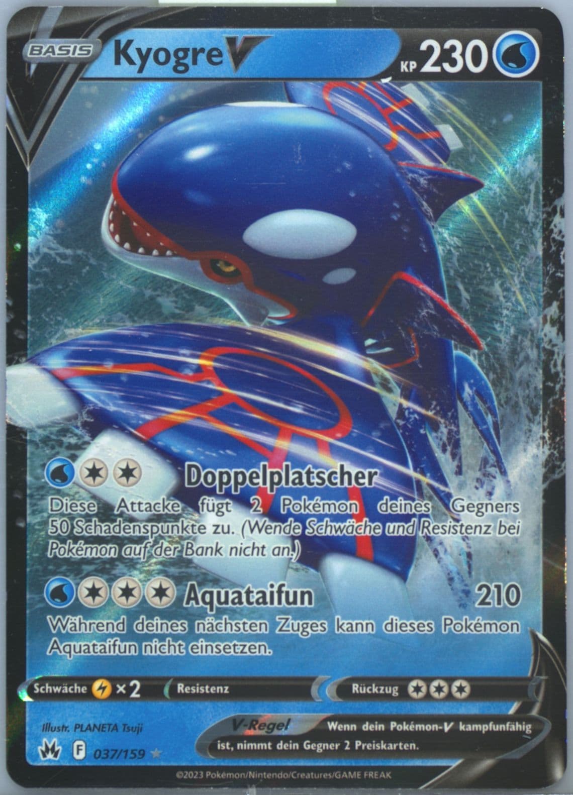 Kyogre V German (037) 2023 Pokemon Sword and Shield Crown Zenith