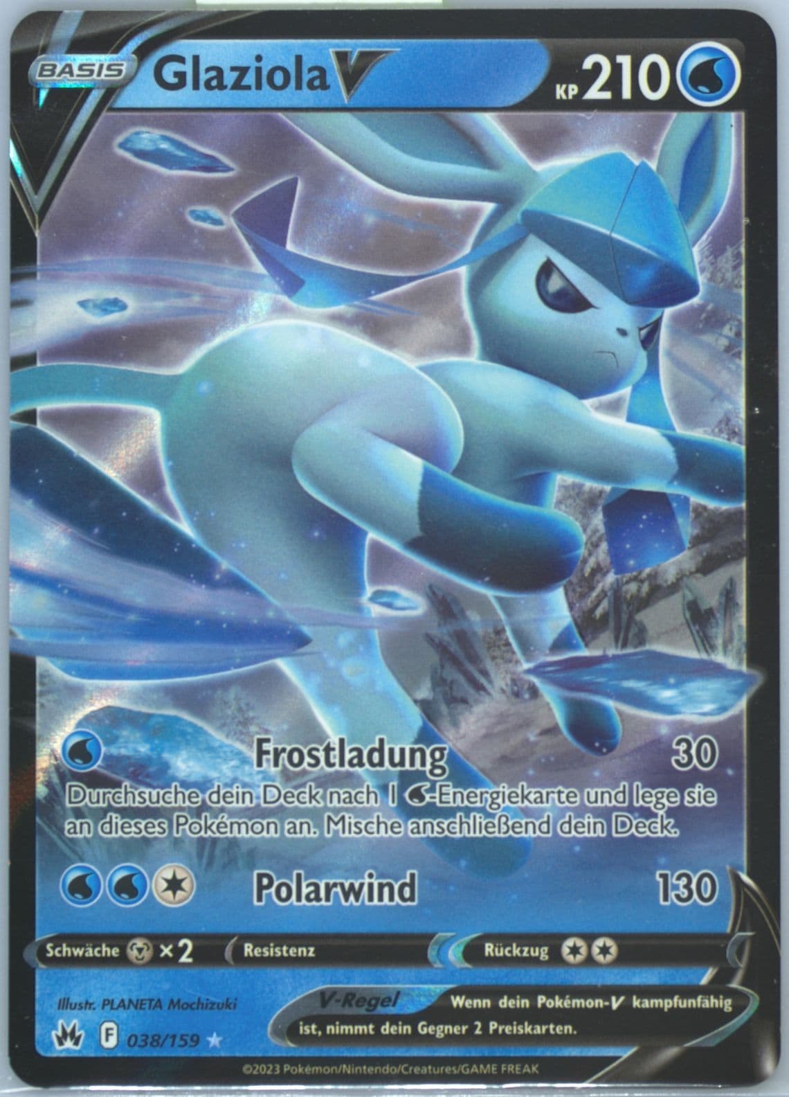 Glaziola V German (038) 2023 Pokemon Sword and Shield Crown Zenith