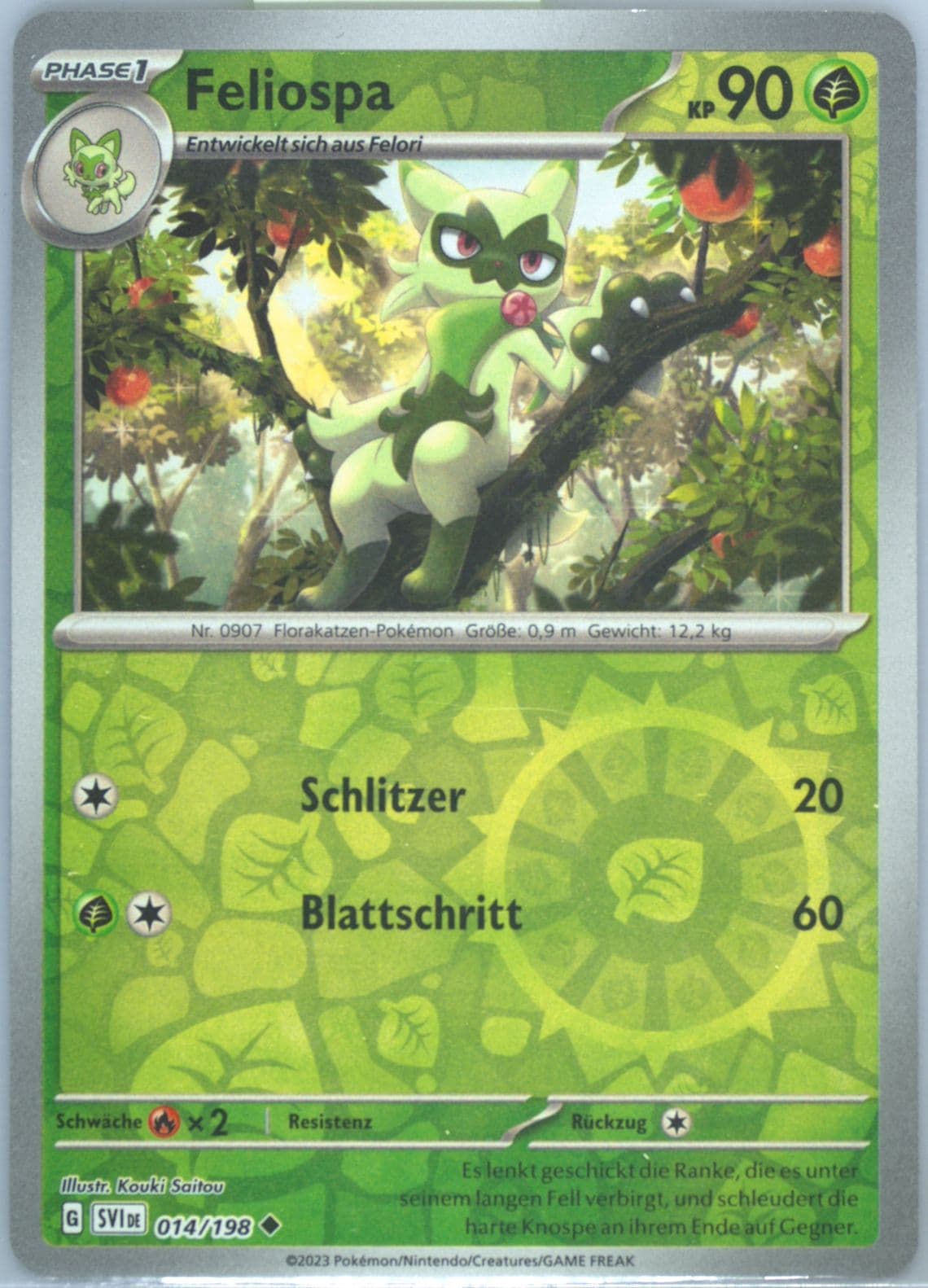 Floragato Reverse Holo (014) 2023 Pokemon German Svi de-Scarlet & Violet