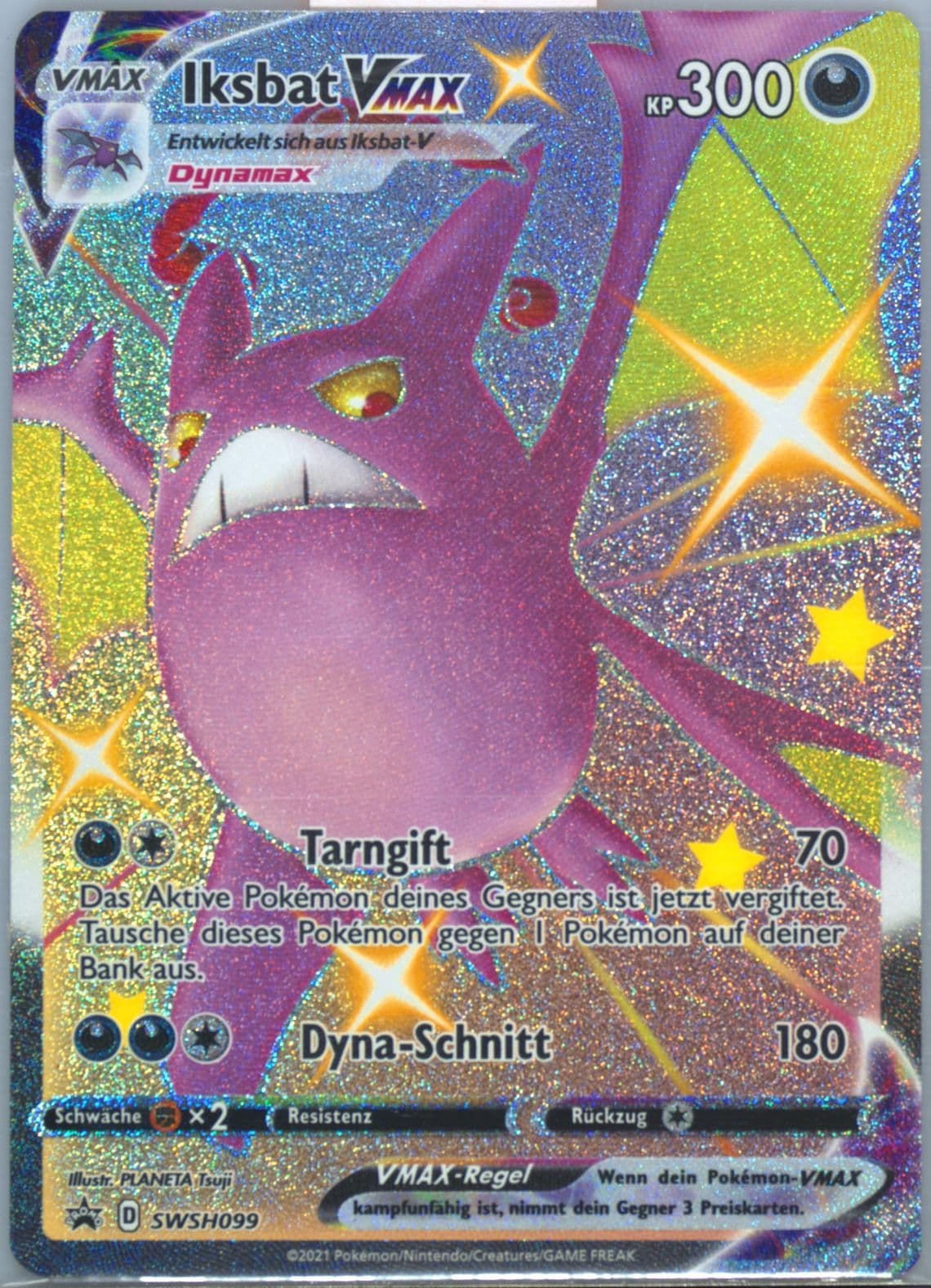 Full Art/Iksbat Vmax Shining Fates Premium Collection Box-German (099) 2021 Pokemon Swsh Black Star Promo
