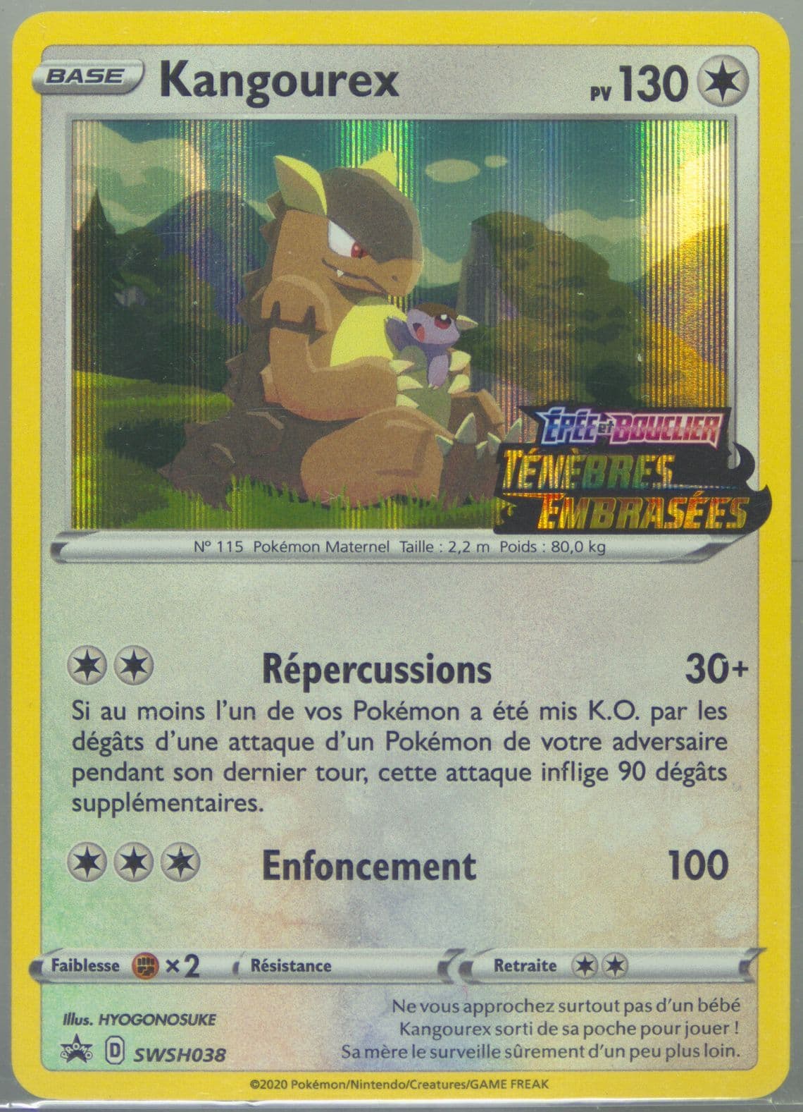 Kangourex-Holo Prerelease-French (038) 2020 Pokemon Swsh Black Star Promo