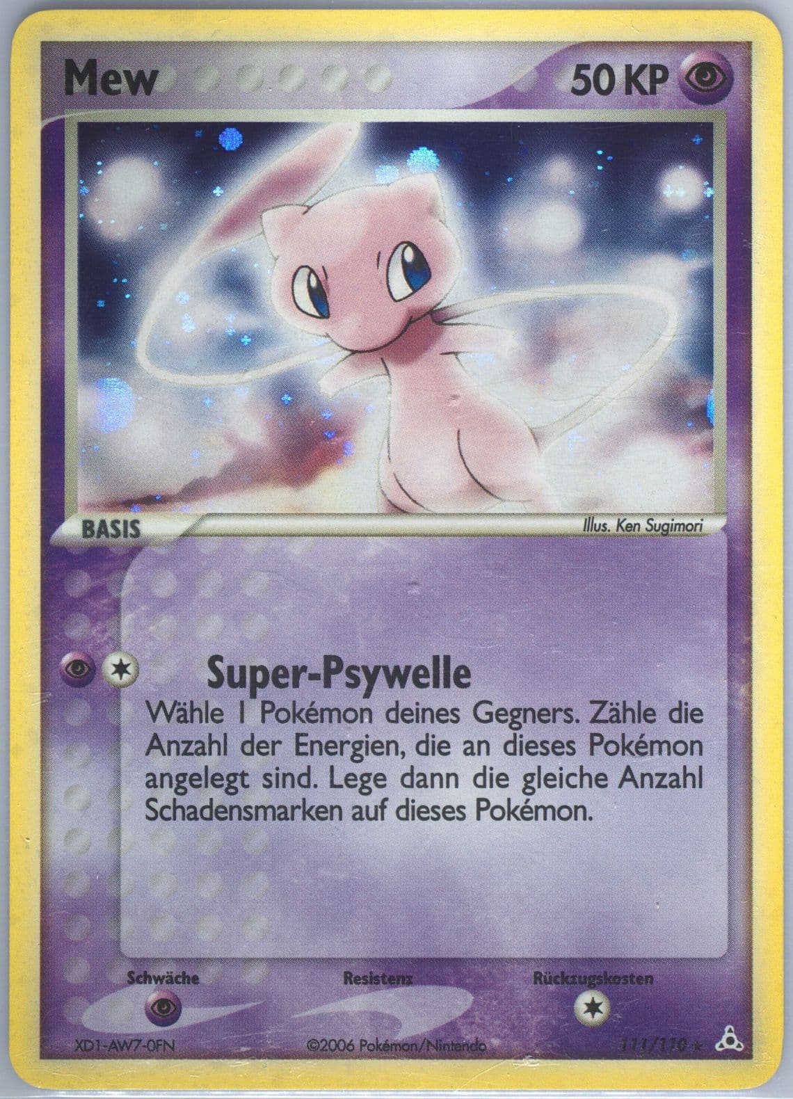 Mew-Holo German (111) 2006 Pokemon EX Holon Phantoms