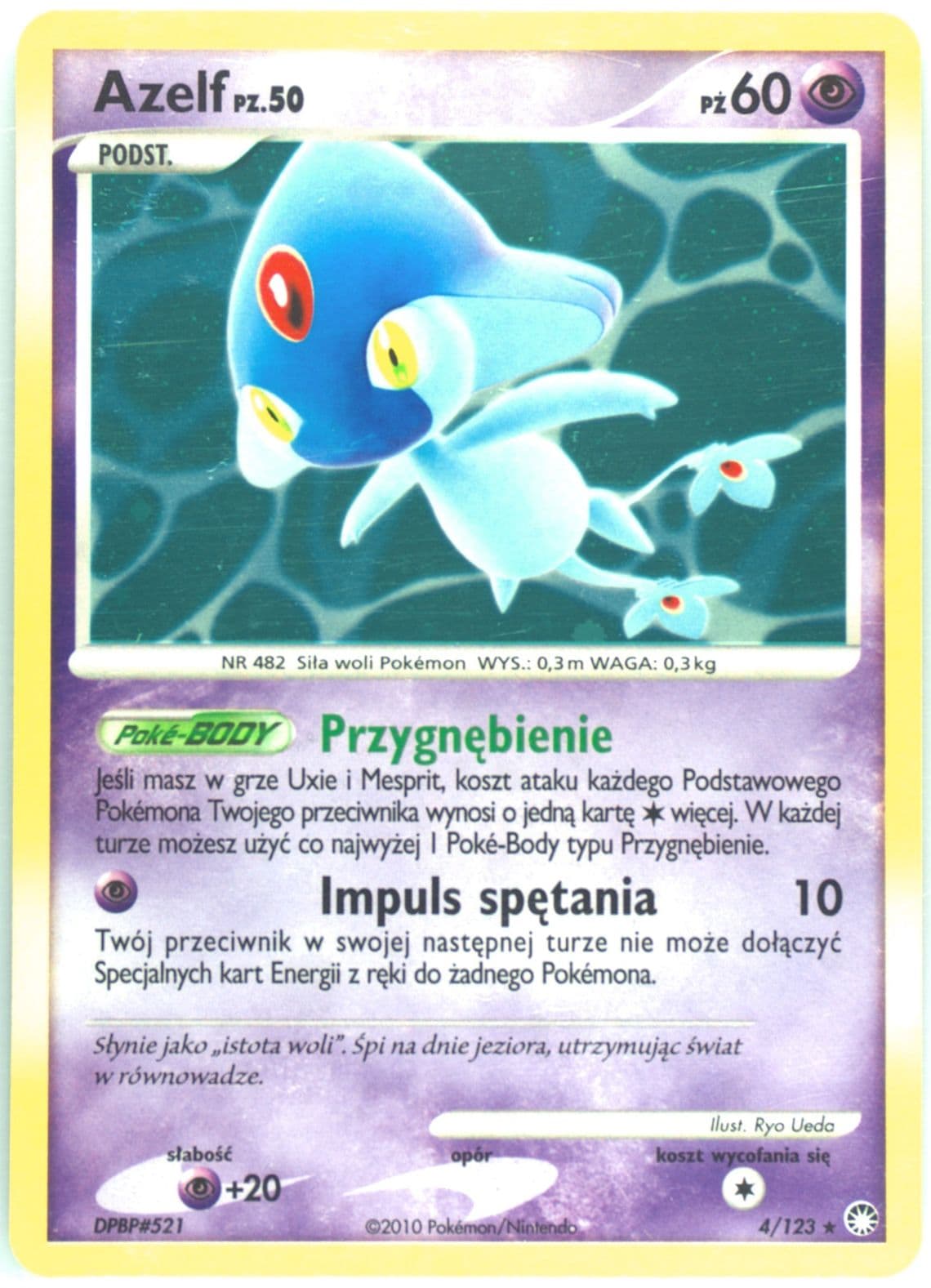 Azelf-Holo (4) 2012 Pokemon Polish Diamond & Pearl Mysterious Treasures
