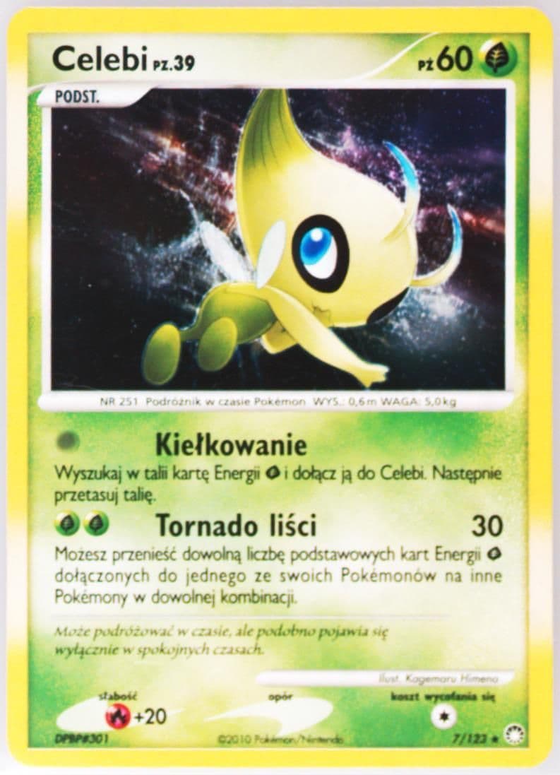 Celebi-Holo (7) 2012 Pokemon Polish Diamond & Pearl Mysterious Treasures