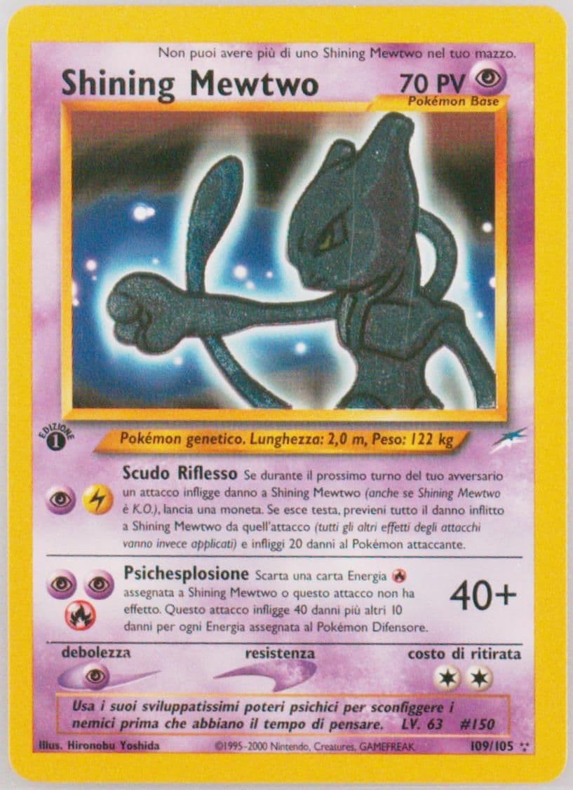 Shining Mewtwo Italian-1st Edition (109) 2002 Pokemon Neo Destiny