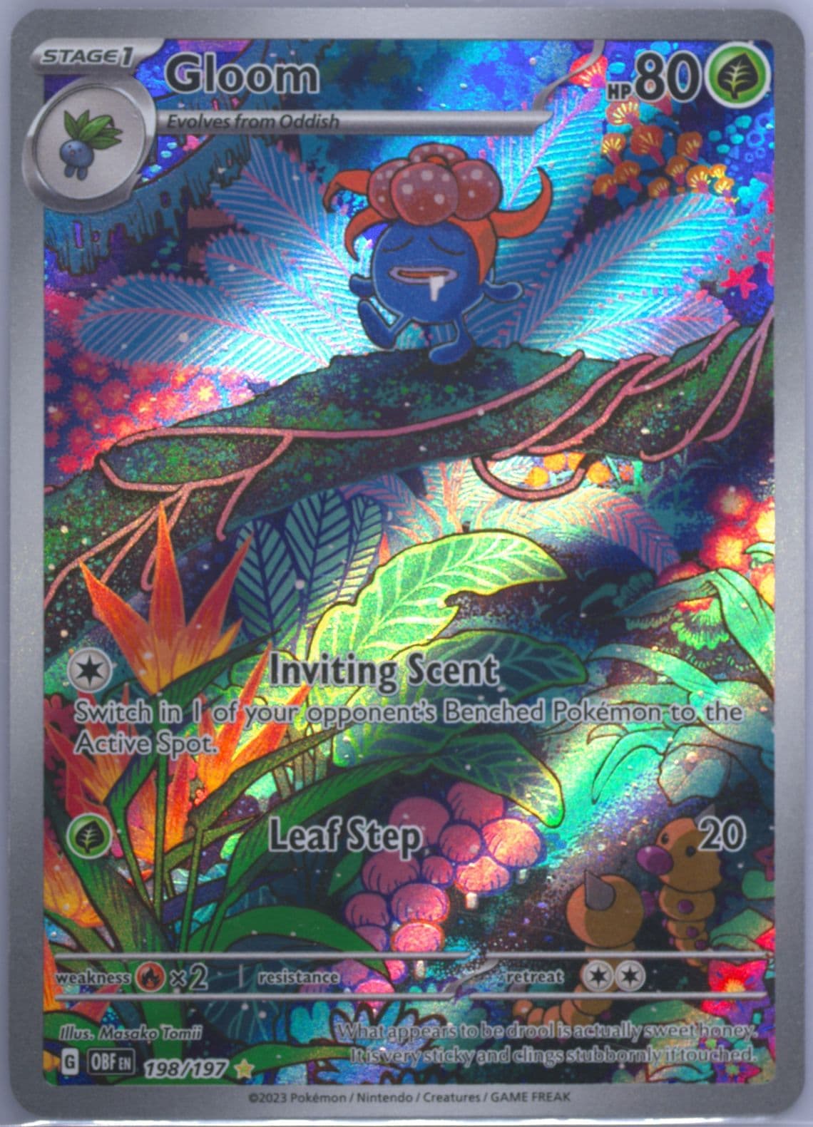 Gloom Illustration Rare (198) 2023 Pokemon Obf EN-Obsidian Flames