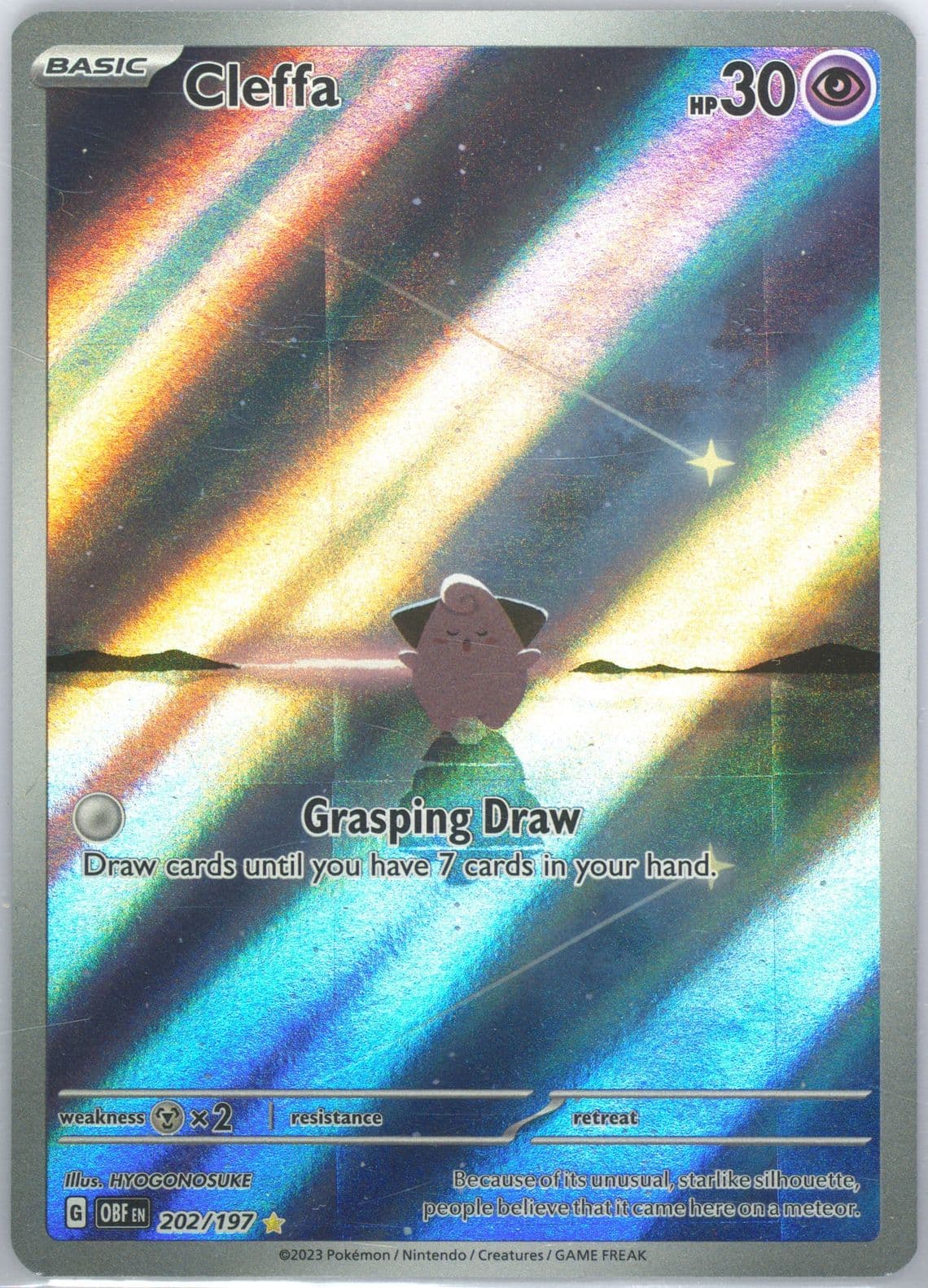 Cleffa Illustration Rare (202) 2023 Pokemon Obf EN-Obsidian Flames