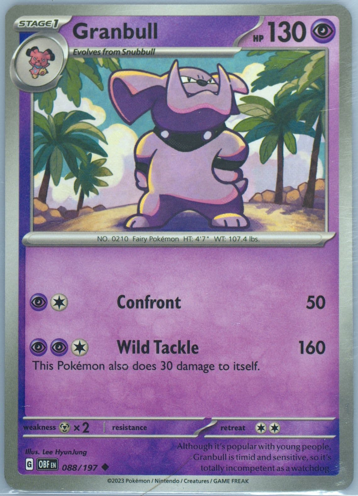 Granbull (088) 2023 Pokemon Obf EN-Obsidian Flames
