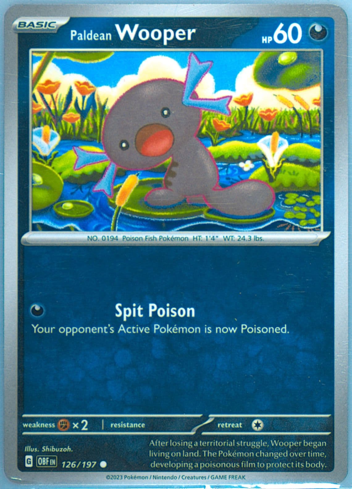 Paldean Wooper (126) 2023 Pokemon Obf EN-Obsidian Flames